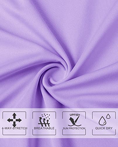 Magcomsen Women's Sleeveless Workout Shirts Summer Exercise Running Tank Tops Dry Fit Active Gym Sun Protection Shirts Light Purple M #TOP5