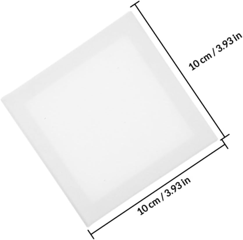 VILLCASE 36pcs Square Oil Painting Board Canvas Panels for Artists, 100% Cotton Linen Surface, White Primed DIY Blank Drawing Boards for Acrylic and Oil Painting, Suitable for Art Students
