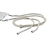 Hochwertige Kordelenden aus Metall. Lässt sich einfach in den Karabiner der Schutzhülle einhaken.