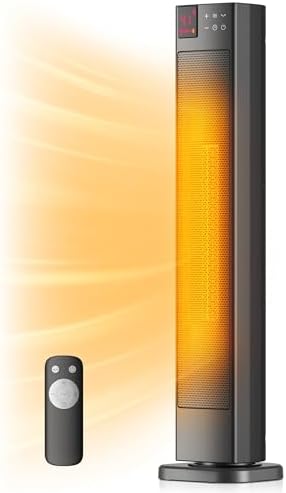 PELONIS 30” Ceramic Tower Space Heater with Adjustable Thermostat...