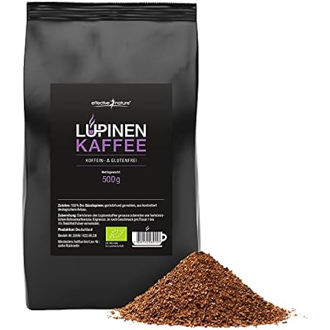 effective nature Lupinenkaffee - 500 g Pulver - Der ideale Kaffeeersatz - Koffein- und Glutenfrei Cover