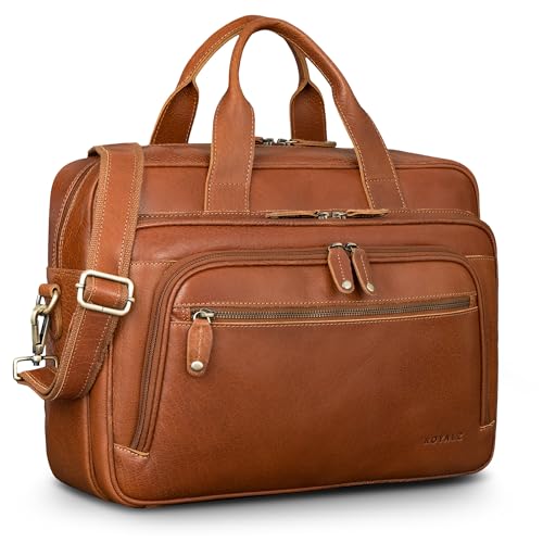 Sacoche ordinateur 17 pouces cuir véritable noir TORINO GRANDE homme