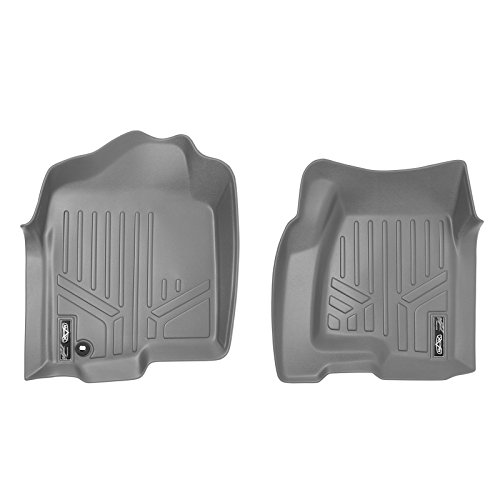 SMARTLINER Floor Mats Liner Grey for 1999-2007 Silverado/Sierra 1500/2500/3500/2000-2006 Tahoe/Yukon/Suburban/Yukon XL