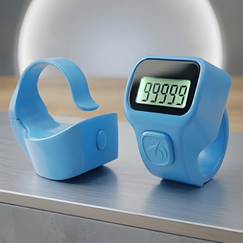 Image of Digital Finger Ring Counter, LCD Display, LED Back Light in Display, up to 99999 (Pack of 1- Any Random Colour Will Be Sent As Per Availability) (Sky Blue)