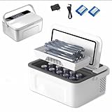 薬クーラー ポータブル冷蔵庫小型薬冷蔵庫ポータブル 0-18℃ 温度調整低ノイズ 18bd タッチデジタルディスプレイ LCD スクリーン 24時間保冷力が持続します トラベルケース 薬 インスリン 冷蔵庫 ボックス 8～10時間(電池2セット)