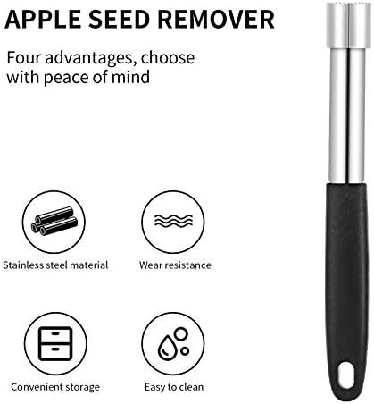 Fruit Corers Apple Corer Fruit Apple Pear Corer Multi-Function Fruit Remover Silver Fruit Pear Core Remover Steel Easy Twist Core Seed Remover Pitter Kitchen House Tool for Home Kitchen, 1pcs