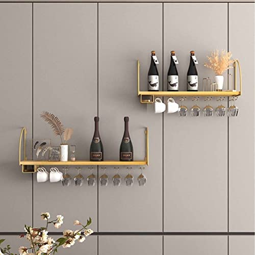 Présentoir à vin suspendu en fer forgé et bois au design raffiné