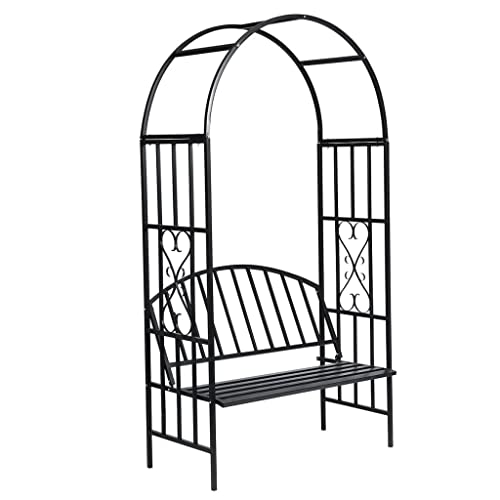 Sophrelle Voûte à Roses de Jardin avec Banc,Arches, treillages & pergolas de Jardin,11.6kg-40545