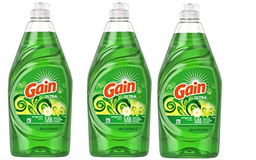 Gain Ultra Dishwashing Liquid Dish Soap, Original Scent - 21.6 oz Pack of 3