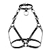 FEESHOW Harnais Ceinture Femme Lingerie -érotique Harnais de Poitrine déguisement-Sexy Harnais Gothique/Pentacle Noir B