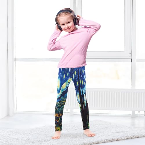 Toddler Girls Leggings Printed Yoga Pants Leggings Tree Starry Sky for Kids4