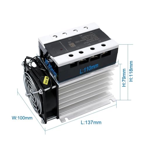 Relais statique triphasé 40A commutation silencieuse sans usure 3-32V - 2
