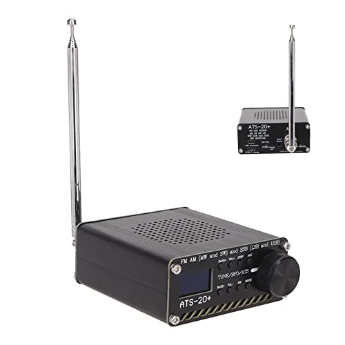 Image of ATS-20 Si4732 Full Band Radio Receiver, FM AM LW SW World Band Receiver with Speaker, Antenna, Aluminum Alloy Case Portable Shortwave Radio Receiver for Outdoor Camping Home