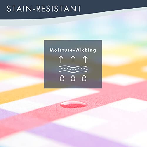 Where The Polka Dots Roam Colorful Rainbow Gingham Sheets, Full Sheets For Girls, Kids, Teens And Adults, Wrinkle Resistant, Super Soft Sheets. Fun Bedding In White, Blue, Yellow, Pink, Purple #TOP3