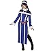Cosplay.fm Women's Juvia Lockser Cosplay Costume Outfit Dress Cape Hat Belt,Blue,X-Large
