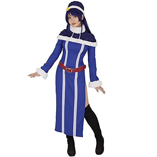 Cosplay.fm Women's Anime Cosplay Costume Outfit Blue Dress Cape Hat Belt (L) by Cosplay.fm - Used condition - US$24.31