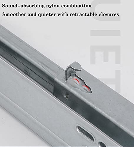 Concealed Runners For Drawer Soft Close Undermount Drawer Slides 12Inch 16Inch 18Inch 3 Fold Full Extension Push-To-Open Ball Bearing Drawer Slide Runners 35Kg 1 Pair ( Color : Silver , Size : 600Mm/2 #TOP3