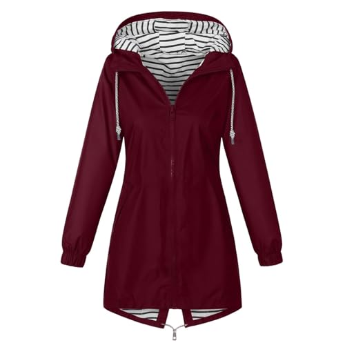 Veste imperméable légère femme coupe-vent de randonnée décontracté - 4