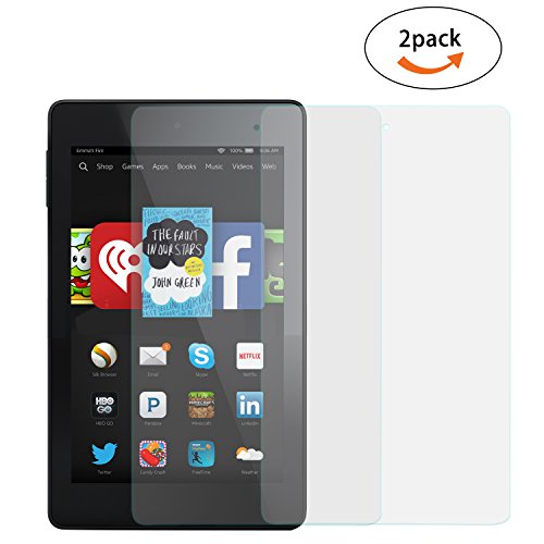 Sehon Kindle HD8 2016 Glass Screen Protector, Rounded Edge Clear Tempered Glass Screen Protector 3D Touch 0.26MM for All-New Fire HD 8 (2016 6th Gegeration & 2015 5th Generation)(2 Pack)