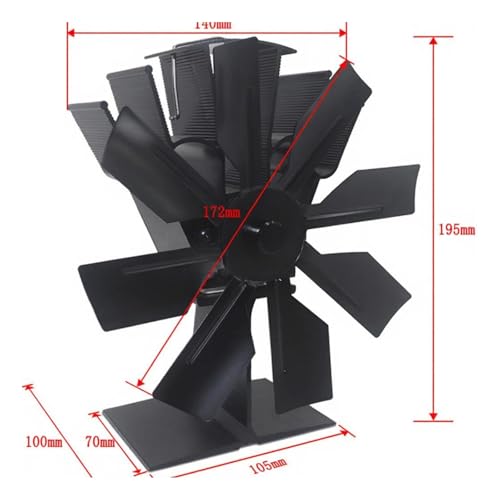Ventilateur de poêle à régulation de chaleur pour économiser le bois