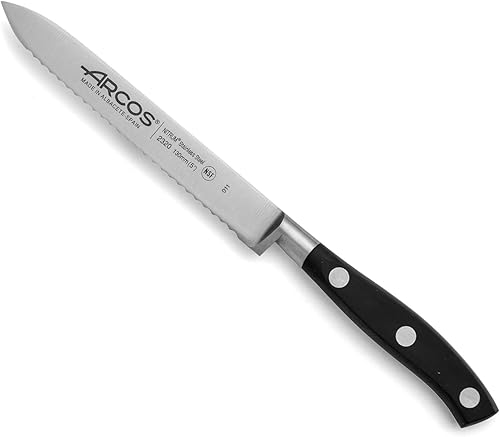 Miniatura 26 de ARCOS Cuchillo Cortador/Jamón de Acero Inoxidable Nitrum de 10 Pulgadas y Hoja de 9.843 in. Mango ergonómico POM Polioximetileno. Serie Riviera
