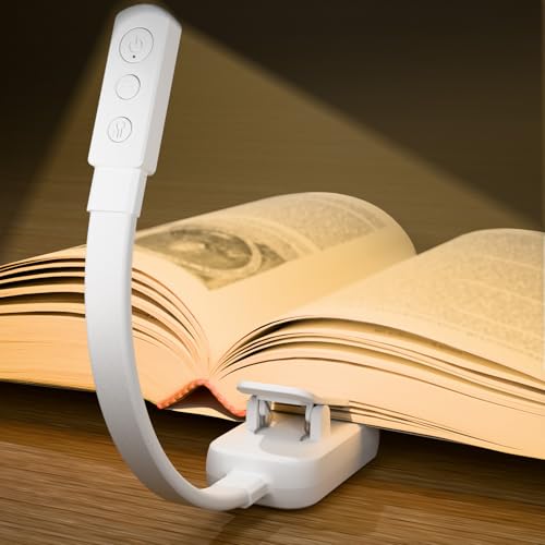 Lucarni Book Light,Reading Lights for Books in Bed,AAA Battery Clip-On Led Reading Light with...