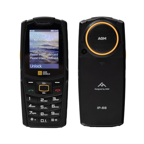AGM M6 SE Dumb Phone, 4G LTE Dual SIM Unlocked, Large Button & Font, 109dB Speaker, IP68 Waterproof/Drop-Proof, Rugged Basic Cell Phone for Outdoors