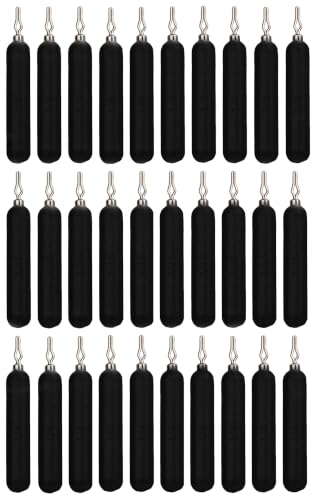 Reaction Tackle Drop Shot Weights, Pencil Sinkers, Black 30 Piece Kit