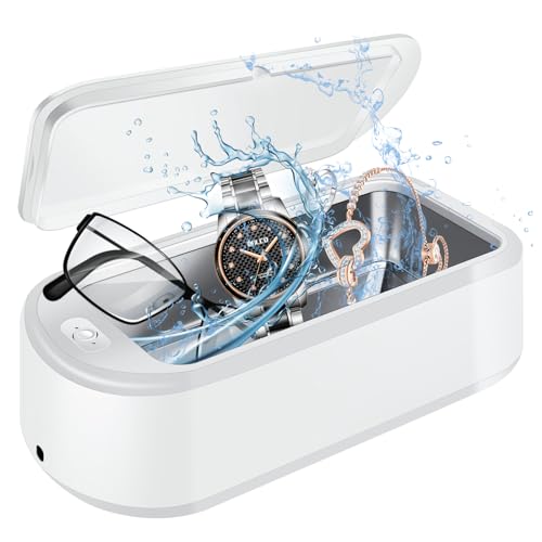 CreateBay- Máquina de limpeza ultrassônica de joias, 48 KHz, 40 W, capacidade de 22 oz (640 ml), cáp