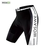 WOLFBIKE Men Cycling Jersey Bicycle Bike Cycle Short Sleeve Jersey Jacket Comfortable Breathable Shirts Tops, 3D Cushion Padded Shorts Tights Pants Sportswear Suit Set Breathable Quick Dry Black White. Pant only, Size: L
