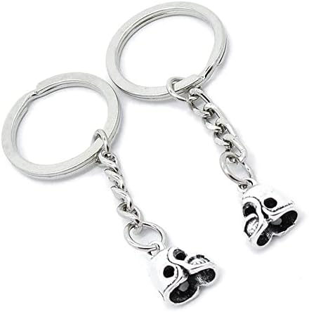100 Pieces Keychain Keyring Door Car Key Chain Ring Tag Charms Supplies WM5W4X Football Helmet