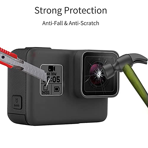 Larrits 2 Pack Tempered Glass Screen Protector And Lens Protector With 2 Pcs Lcd Display Screen Protector Film For Gopro Hero 7 Hero 6 Hero 5 Black (For Gopro Hero 7/6/ 5) #TOP1