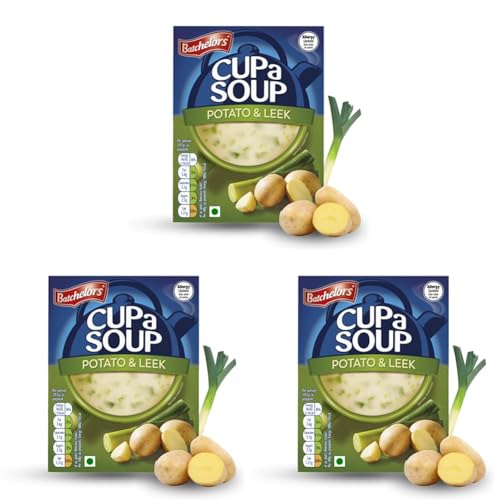 Image of Batchelors Cup A Soup Creamy Potato & Leek- 107gms | Instant Soup Recipe | Home Style | Ready in Minutes | No Additives or Preservatives | Serves 3-4 (Pack of 3)