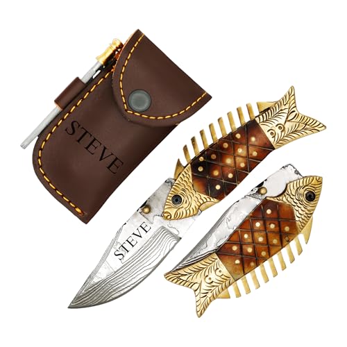 Image of Personalized Pocket Knife - Custom Folding Fish Knives for Camping, Hiking Gift for Dad, Men, Husband, Groomsmen, Anniversary, Birthday, Boyfriend, Retirement, Graduation, Father's Day Gifts for Him