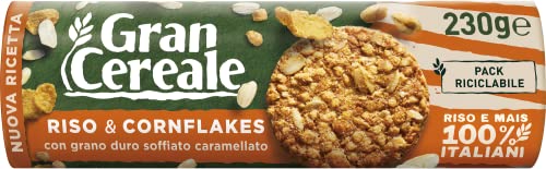 Gran Cereale Biscotti Gran Cereale Croccante con Riso, Ricchi di Fibra e Fosforo - 230 g
