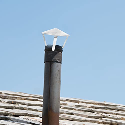 Yardwe Chimney Screen Round Roof Cap Chimney Vent Cover Stack Cap Air Vent Grille Cover Metal Rain Cap Furnace Chimney Cap #TOP2