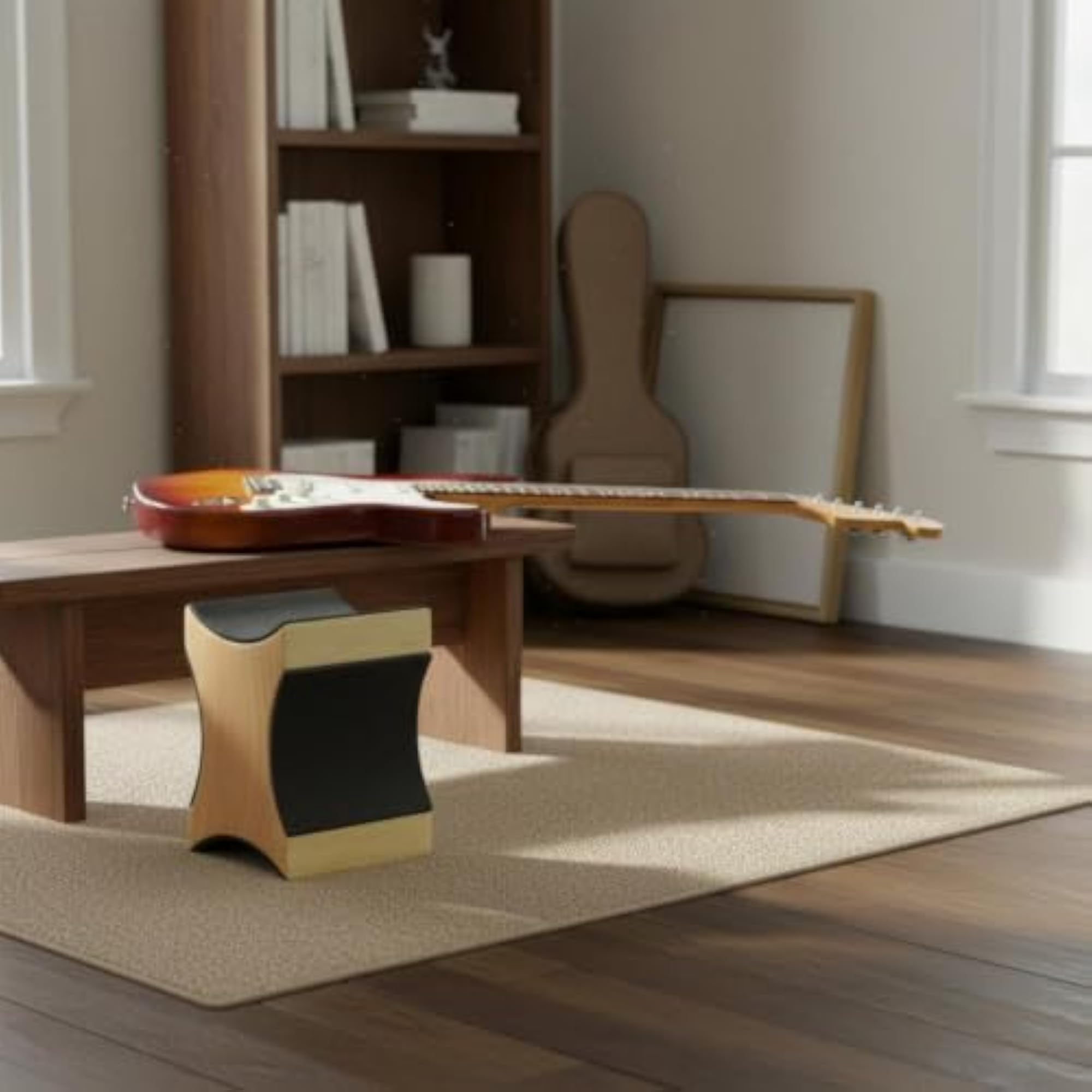 Guitar Neck Rest 2 in 1 Cradle, Wooden Music Accessory