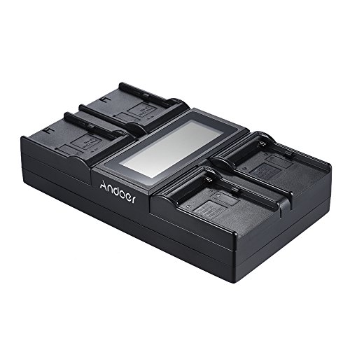 Baugger LP-E6, LP-E6 LP-E6N NP-F970 Bateria de câmera digital de 4 canais com visor LCD de substitui