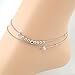 Produktbild DAY.LIN Schmuck Damen Fußkettchen Doppelkugel Kette Frauen Kette Fußkettchen Armband Sandale Strand Fuß Schmuck