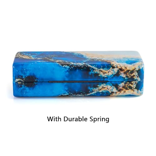 Image of TRIUMPH VISION Sunglasses Case Hard Shell Glasses Case Eyewear Eyeglasses | Sunglass Eyeglass Hard Case for Women and Men Metal PU Leather Lined Storage with Microfiber Cleaning Cloth Protection