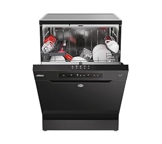 Hoover H-DISH 300 Freestanding Dishwasher, 13 Place Settings, Class C, Wi-Fi & Bluetooth, Maxi Tub, Rapid Wash & Start Delay, Black, 60x60x85 cm - HF 3C7L0B-80
