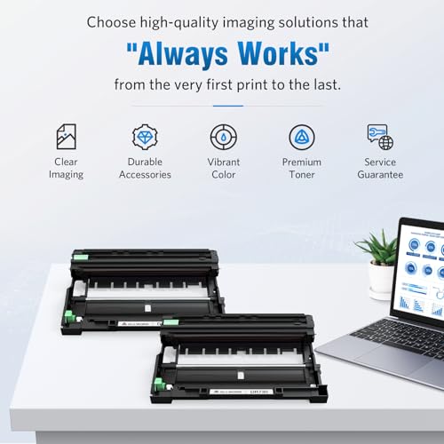 Image of DR730 Drum Unit Compatible Replacement for Brother DR730 DR-730 DR760 Drum Unit for Brother Printer mfc-l2710dw mfc-l2717dw mfc-l2750dw mfc-l2690dw Drum, 2-Pack, 12000 Page, NOT Toner