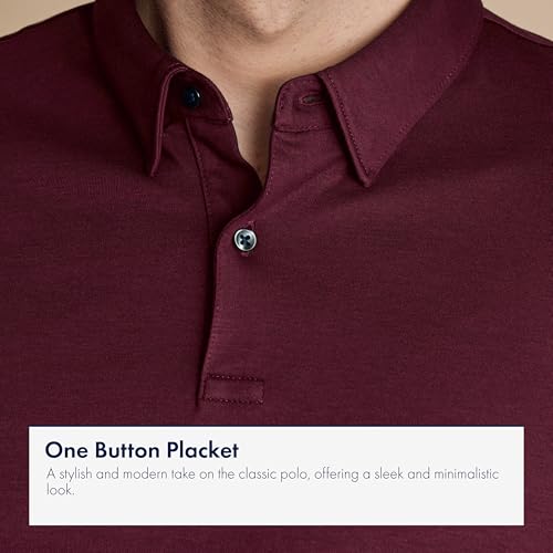 Charles Tyrwhitt Polo Shirts para Hombre – Polo Inteligente de Manga Corta – Jersey de Algodón con Cuello – Estilizado y Transpirable miniatura 3