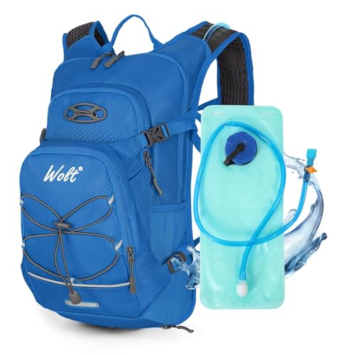 Image of WOLT Hydration Backpack 18L Hiking Water Backpack with 2L Water Bladder for Men Women, Hydration Pack for Running Cycling Biking and Climbing