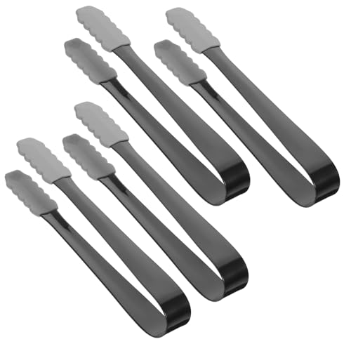 Ciieeo 4piezas Clips De Hielo Antideslizantes De Acero Inoxidable Funda De Silicona Para Cubitos De Hielo Uso Cocina