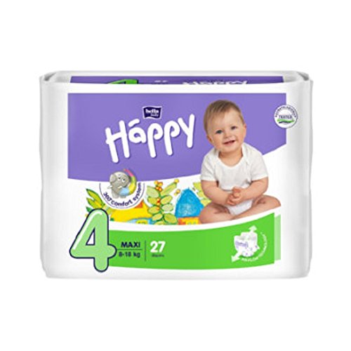 Bella bebé feliz tamaño 4 8 – 18 kg Tamaño 3d Flexi pañales té verde extracto 27pcs