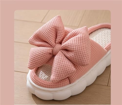 Butterfly cotton and linen slippers Home slippers Men's and women's seasonal slippers Cotton and linen slippers2