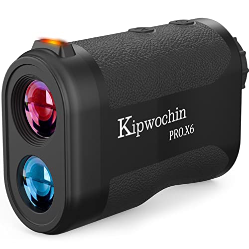 Kipwochin Golf Rangefinder with Slope, 880 Yards Range Finder, Flag Lock with Vibration,0.1S Measurement,6X Magnification,USB Rechargeable Laser Rangefinder for Golf & Hunting