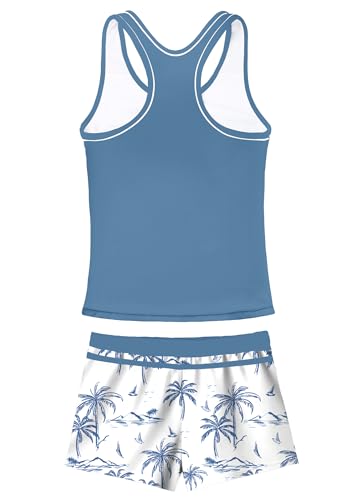 Image of Little Girls' Summer Swimwear Two Piece Boyshort Tankini Kids Swimsuit