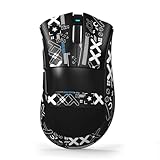 MAMBASNAKE Attack Shark V3 Wireless Gaming Mouse,Adjustable 25K DPI PAW3311 Optical Sensor,Ergonomic Lightweight 5 Programmable Buttons 500mAH Battery,2.4G/BT/USB-C Wired for PC/Mac-Black&Griptape